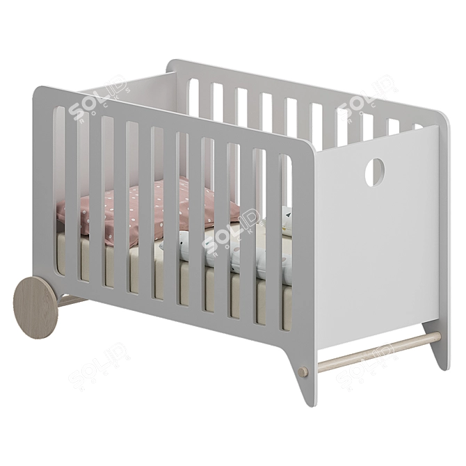 Adjustable Baby Bed Nunila 3D model image 1