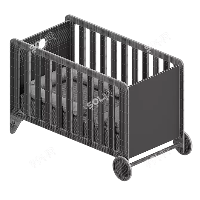 Adjustable Baby Bed Nunila 3D model image 3