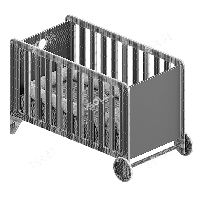 Adjustable Baby Bed Nunila 3D model image 4