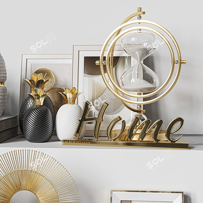 Modern Decor Set with Vase 3D model image 5