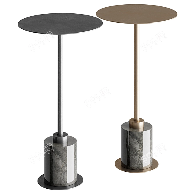 Elegant Parliament Brass Table 3D model image 1