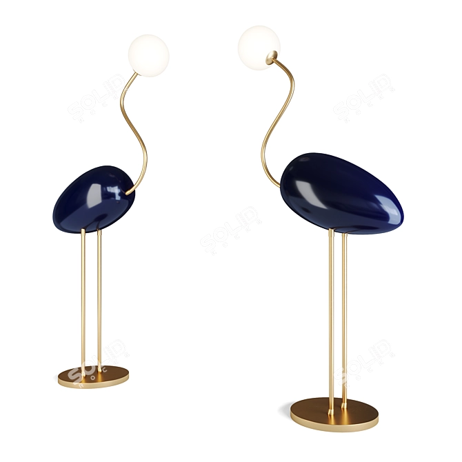 Modern Scandinavian Design Floor Lamp 3D model image 1