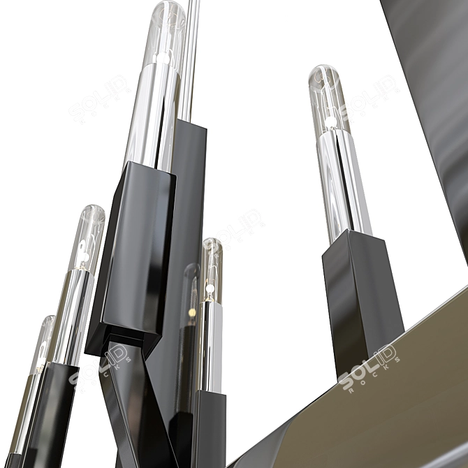 Sleek Linear Pendant Light 3D model image 2