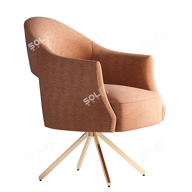 Adara Desk Chair in Knoll Natural 3D model image 2