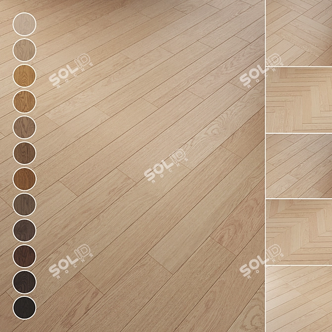 Oak Parquet 087 Bundle 3D model image 1