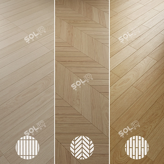  Oak Parquet Flooring Collection 3D model image 3