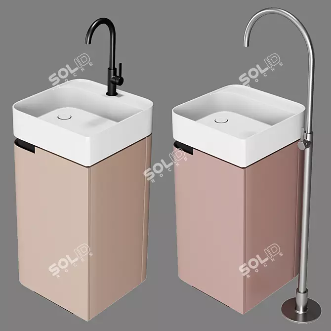 Profilo Oasis Vanity Sink Cabinet 3D model image 7