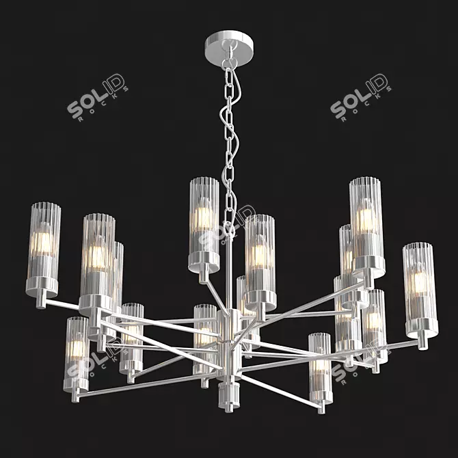 Elegant AESTHETIC Ceiling Light 3D model image 2