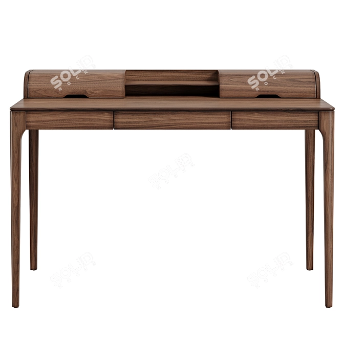 Modern Canadian Oak Writing Desk 3D model image 2