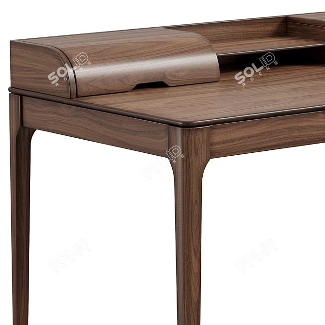 Modern Canadian Oak Writing Desk 3D model image 3