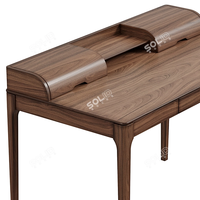 Modern Canadian Oak Writing Desk 3D model image 5