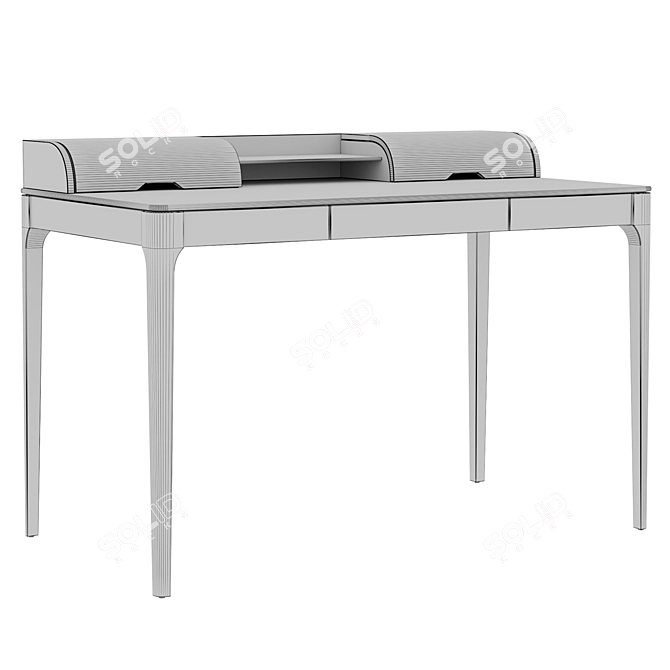 Modern Canadian Oak Writing Desk 3D model image 7