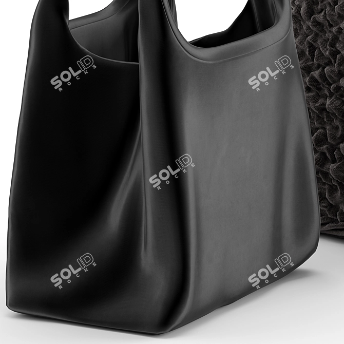 Colorful Fabric Handbags Set 3D model image 6