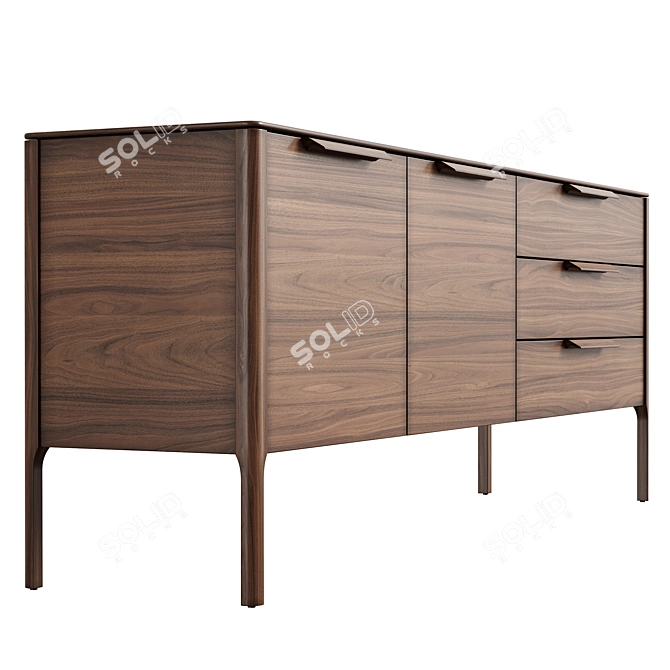 MODIS Interiors Oak Console 3D model image 2