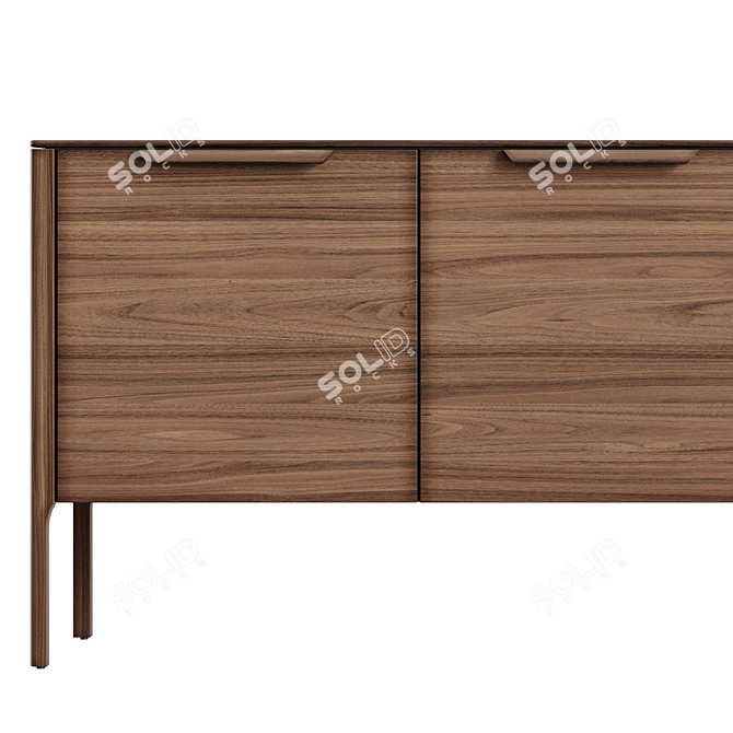 MODIS Interiors Oak Console 3D model image 3