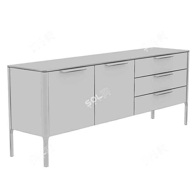 MODIS Interiors Oak Console 3D model image 7