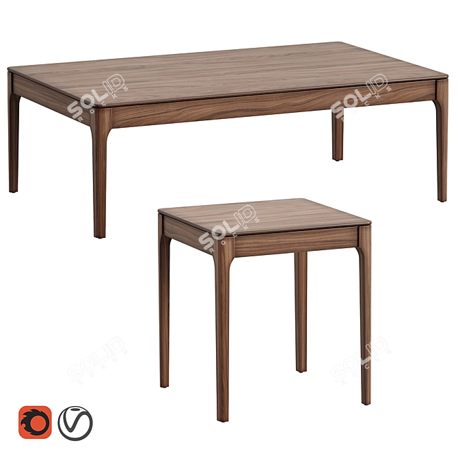 MODIS Interiors Lounge Coffee & Side Tables 3D model image 1