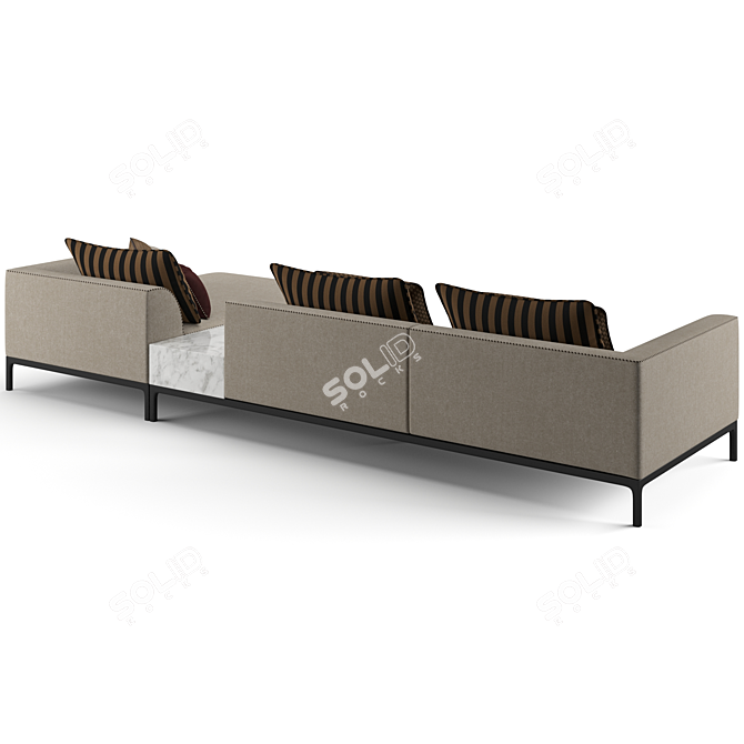 Luxury Fendi Casa Five Sofa 3D model image 4