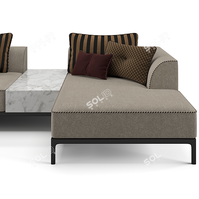 Luxury Fendi Casa Five Sofa 3D model image 7