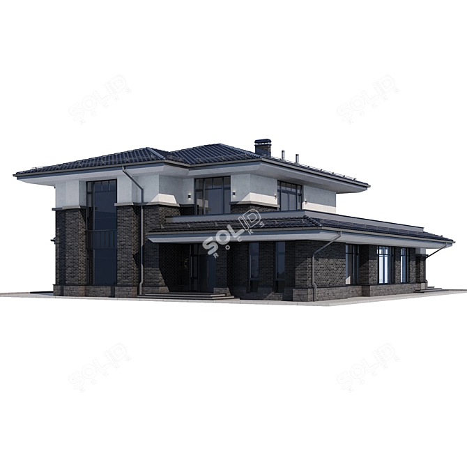 Modern Mansion Model 3D Ready 3D model image 2