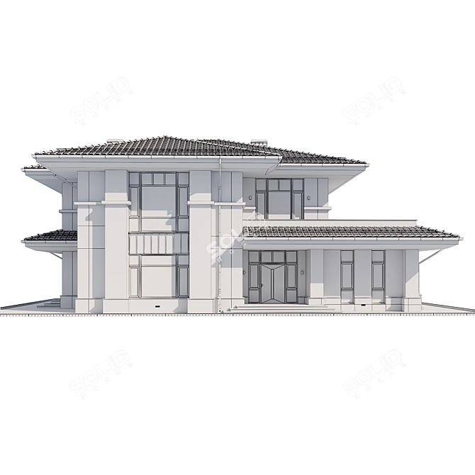 Modern Mansion Model 3D Ready 3D model image 6