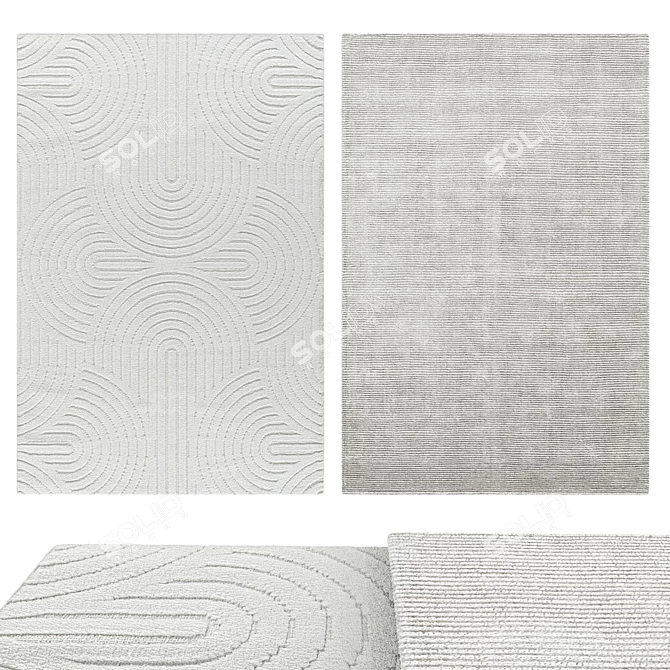 Design Living Room Rugs 3D model image 1