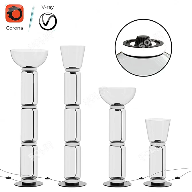  Flos NOCTAMBULE Floor Lamp Collection 3D model image 1