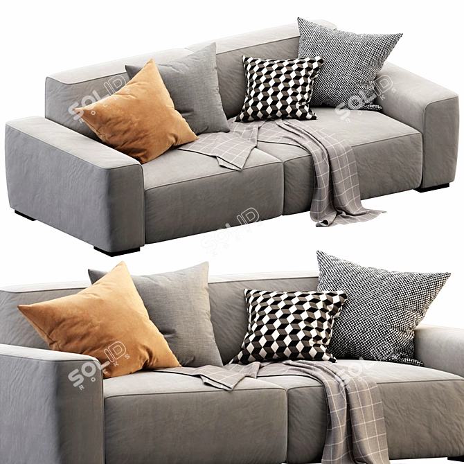 Sleek Marley Sofa - 3D Model 3D model image 3