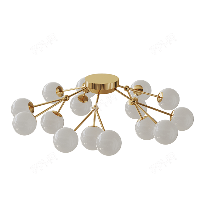 Globe-Style LED Ceiling Chandelier 3D model image 2