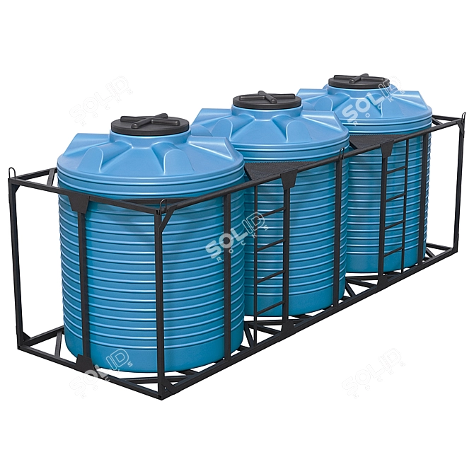 Portable Plastic Water Storage 3D model image 2