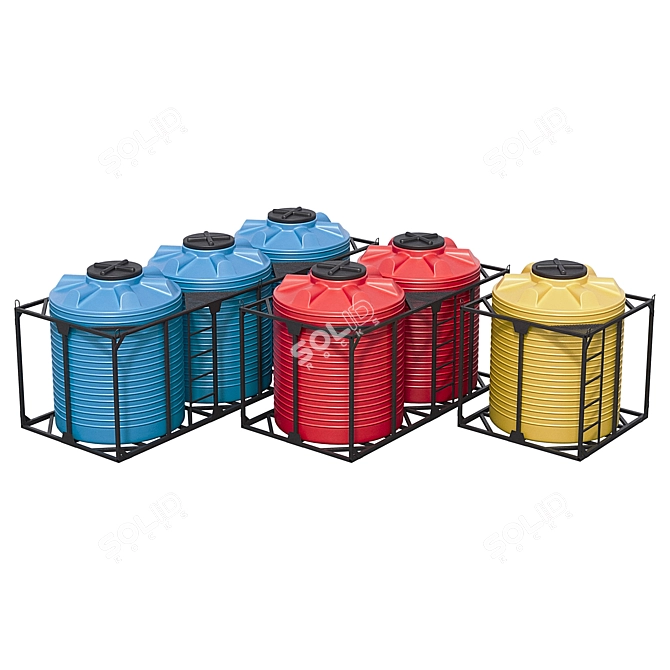 Portable Plastic Water Storage 3D model image 5