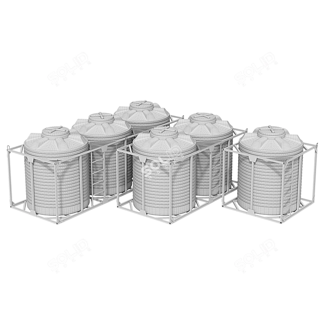 Portable Plastic Water Storage 3D model image 6