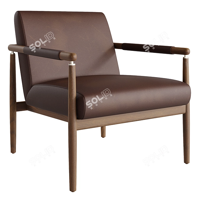 Stylish Four Hands Markia Chair 3D model image 1