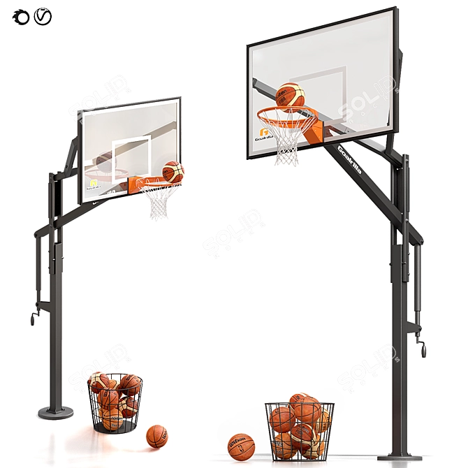 Goalrilla 60" Basketball Hoop Set 3D model image 1