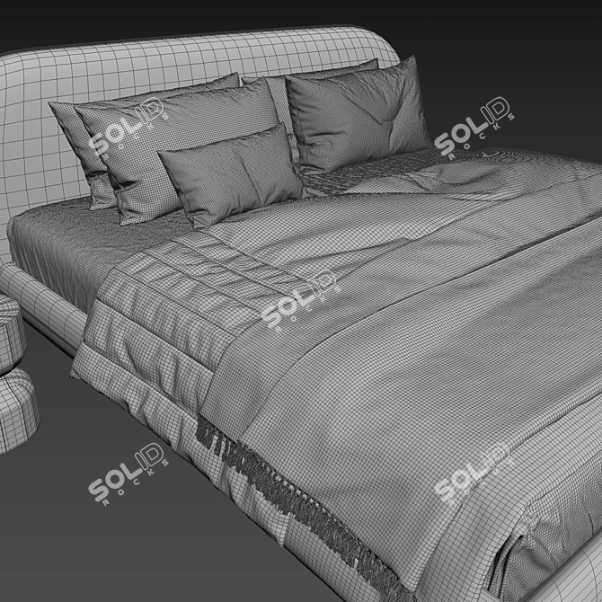 Saba Italia Wabi Bed - Design Excellence 3D model image 4