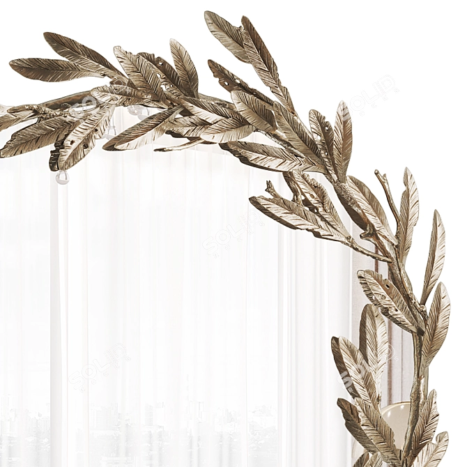 Handcrafted Olivia Mirror Vetvi Site 3D model image 3