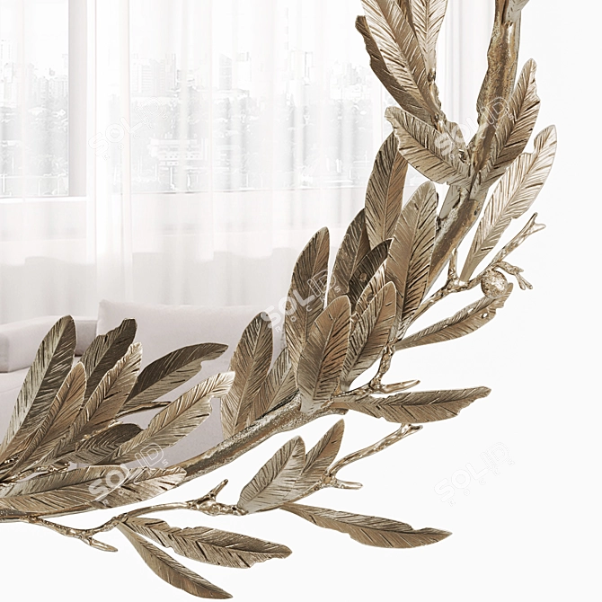 Handcrafted Olivia Mirror Vetvi Site 3D model image 5