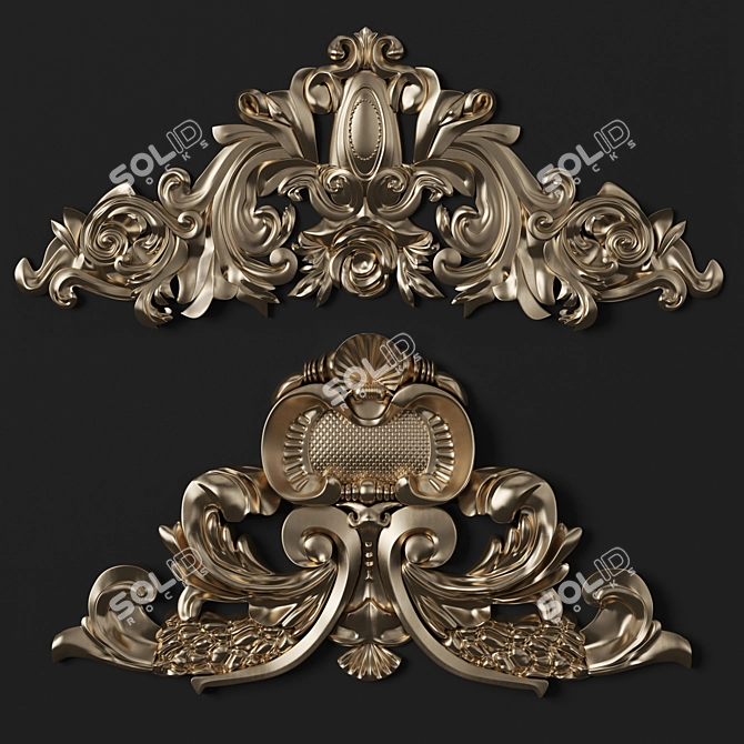 3D Max Corona Trim Ornaments 3D model image 1