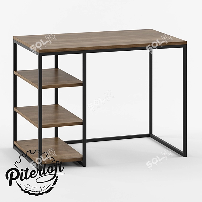 Loft Style Bardsey Table 3D model image 1