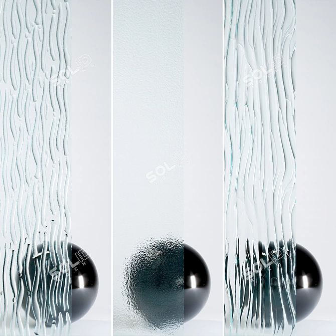 Glass 4K Textures Trio 3D model image 1