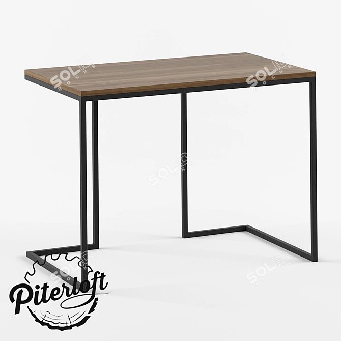 Sienna Loft Style Writing Desk 3D model image 1