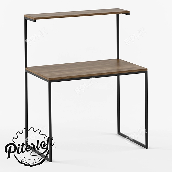 Industrial Skyplay Loft Desk 3D model image 1