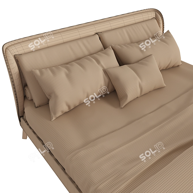 Modern Bolzan Letti Gabri Bed 3D model image 5