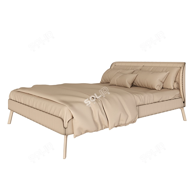 Modern Bolzan Letti Gabri Bed 3D model image 6