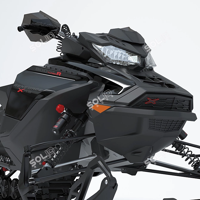 Renegade X-RS Turbo Snowmobile 3D model image 4