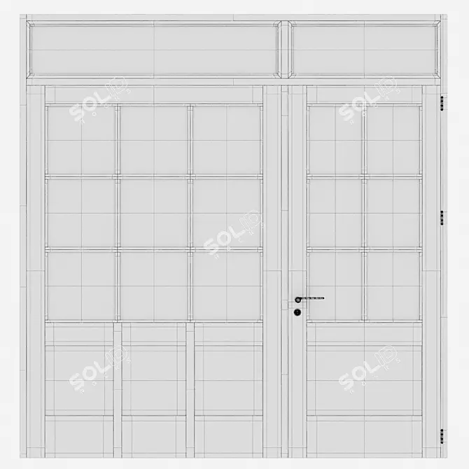 Sleek Aluminium Door Model 197 3D model image 4