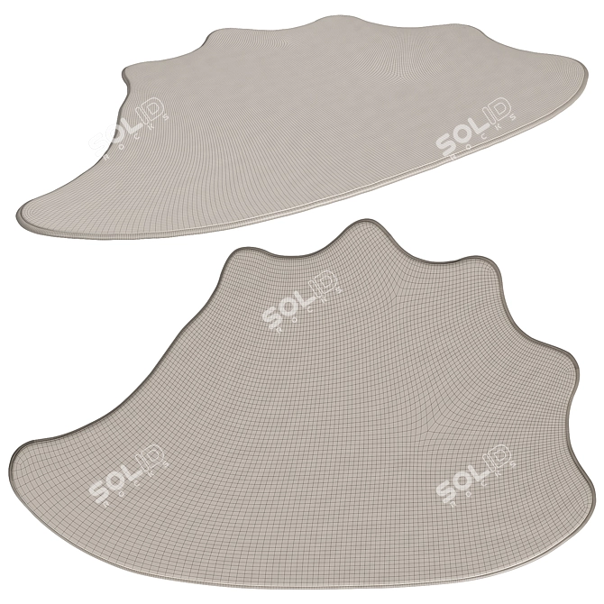 IKEA Brummig Hedgehog Shaped Rug 3D model image 4