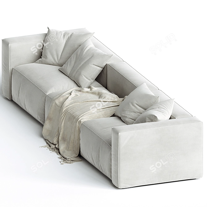 Modern Elegance: SHANGAI Fabric Sofa 3D model image 2
