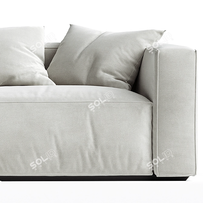 Modern Elegance: SHANGAI Fabric Sofa 3D model image 3