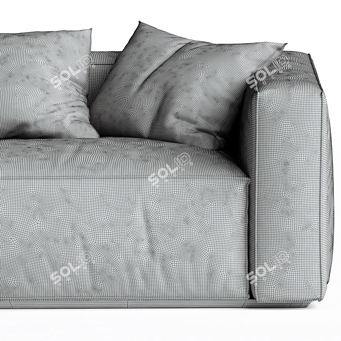 Modern Elegance: SHANGAI Fabric Sofa 3D model image 4